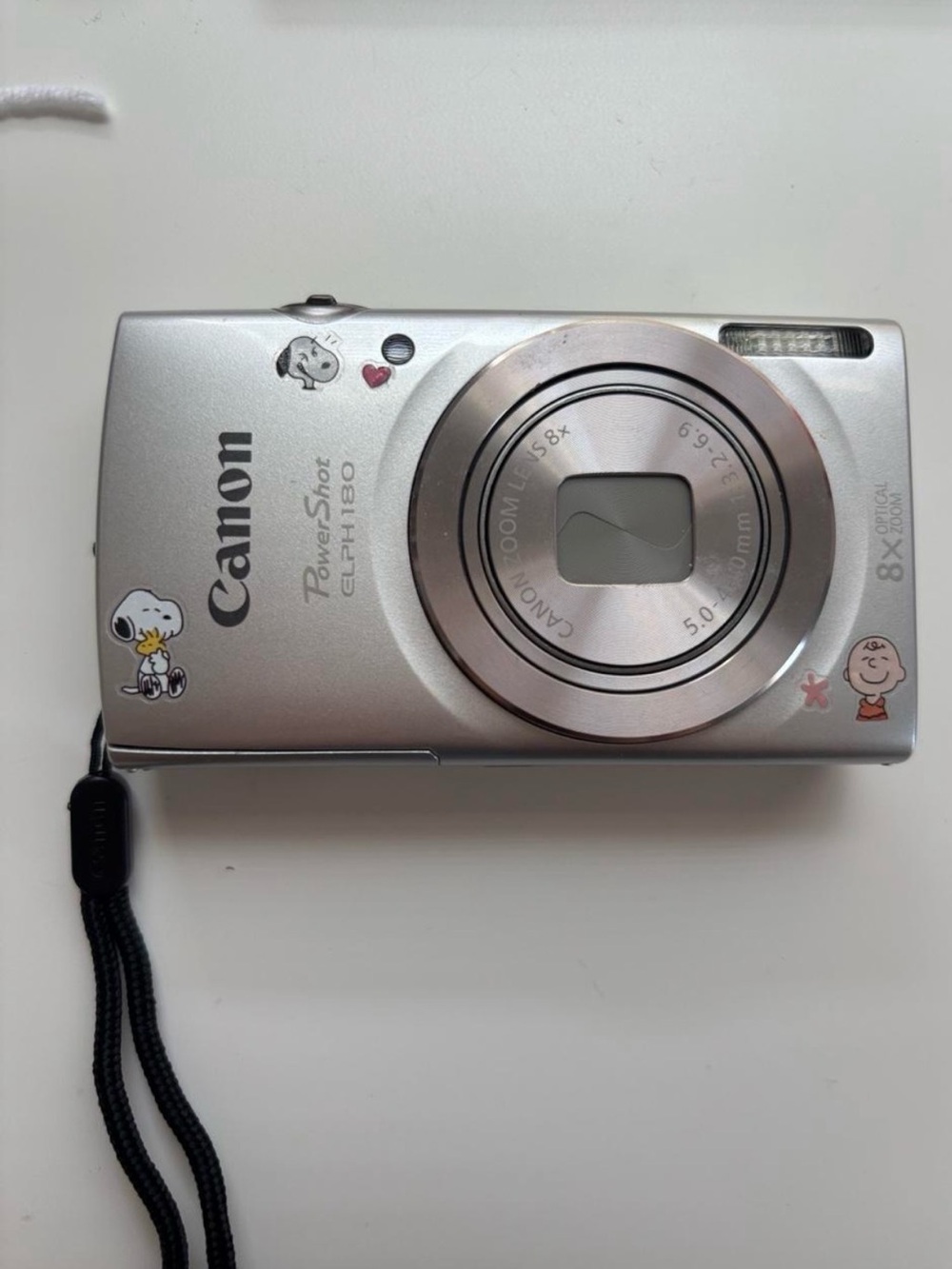Canon Silver Compact Digital Camera with Snoopy Stickers